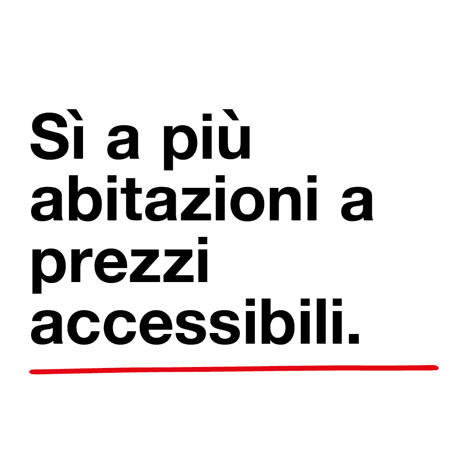 Sì a più abitazioni a prezzi accessibili